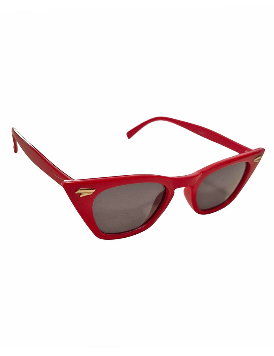 Vintage Inspired Cherry Red Squared Wayfarer Sunglasses – Loco Lindo