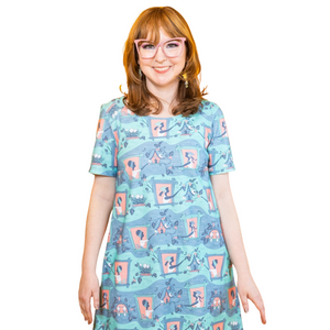 Brownstone Betties Tunic in Aqua & Peach