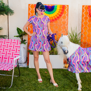 Geode Print Tunic in Purple Haze