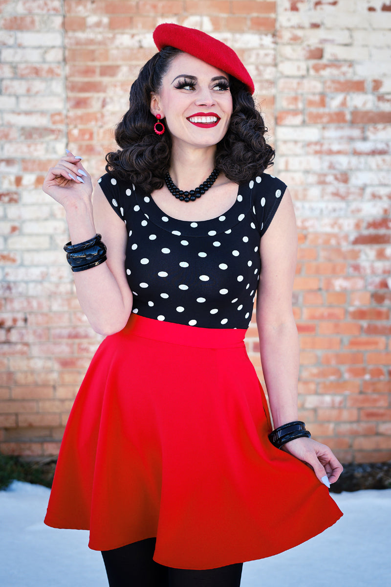 Red Skater Skirt