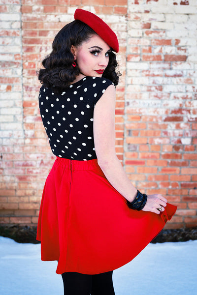 Red Skater Skirt