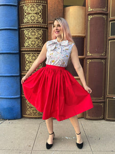 Peggy Swing Skirt in Red