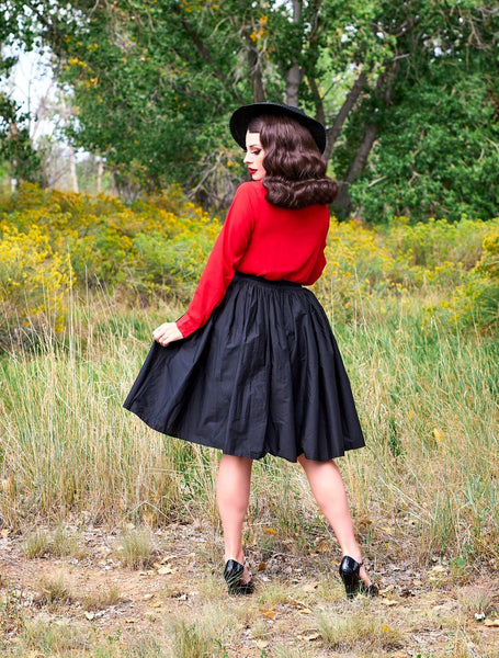 Helen Retro Blouse in Red