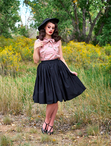 Peggy Swing Skirt in Black