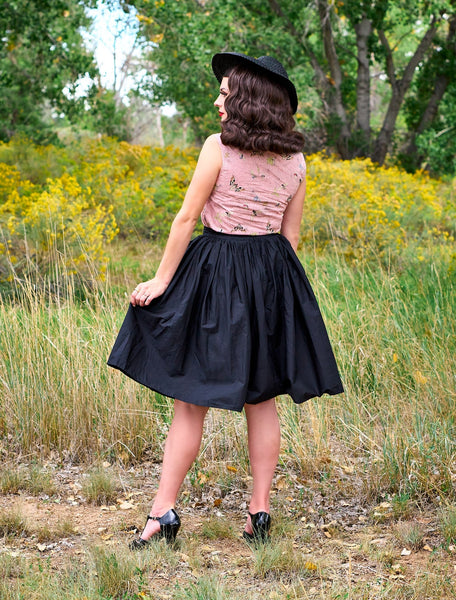 Peggy Swing Skirt in Black