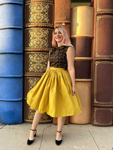 Peggy Swing Skirt in Mustard