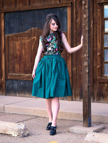 Peggy Swing Skirt in Green