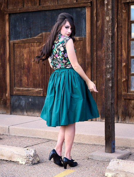 Peggy Swing Skirt in Green