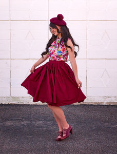 Watercolor Floral Bow Top