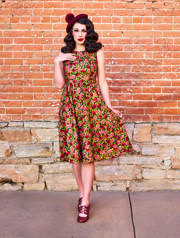 Pomegranate Midi Dress