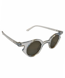 Clear 1930s Small Unique Round Vintage Style Sunglasses