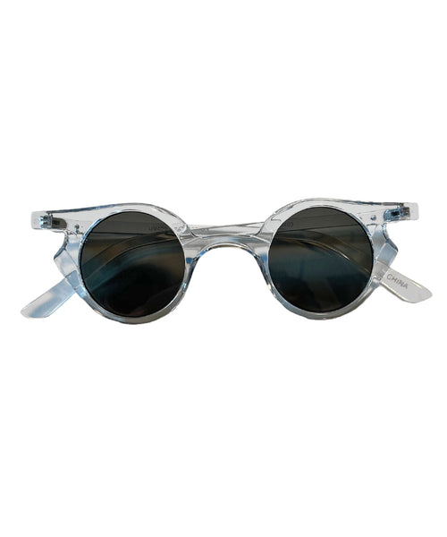 Clear 1930s Small Unique Round Vintage Style Sunglasses