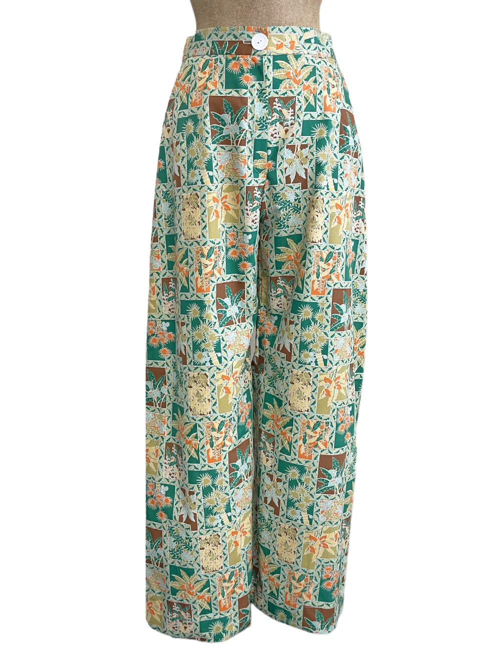 Scout for Loco Lindo - 1940s Tiki Patchwork Trouser Pants