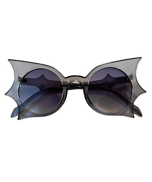 Translucent Grey Gothic Chic Oversized Retro Sunglasses