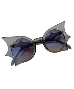 Translucent Grey Gothic Chic Oversized Retro Sunglasses
