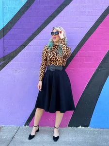 Leopard Mock Neck Top