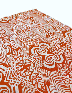 Abstract Orange Geometric Print Square Hair & Neck Scarf - 23x23"