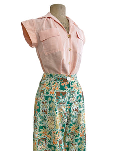 Scout for Loco Lindo - 1940s Tiki Patchwork Trouser Pants