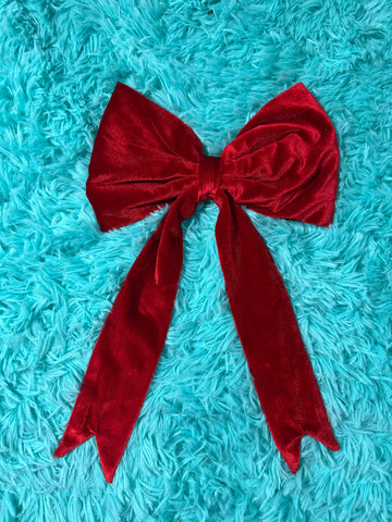 Priscilla Bow in Red Velvet