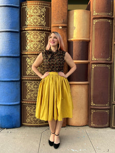 Peggy Swing Skirt in Mustard