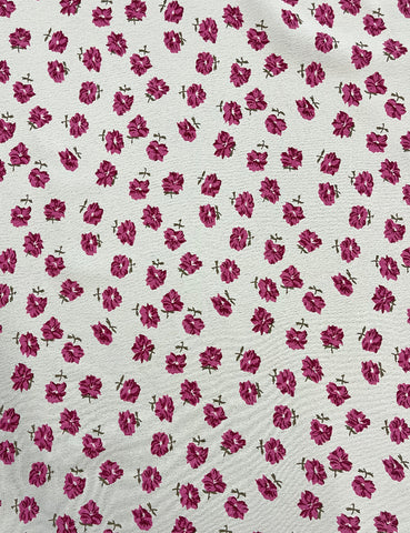 Pink Posey Floral Fabric - 1 & 2/3 yds