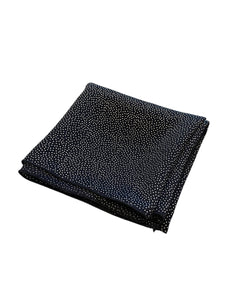 Black Pixie Dot Square Hair & Neck Scarf - 24x24"