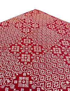 Red Bandana Print Square Hair & Neck Scarf - 21x21"