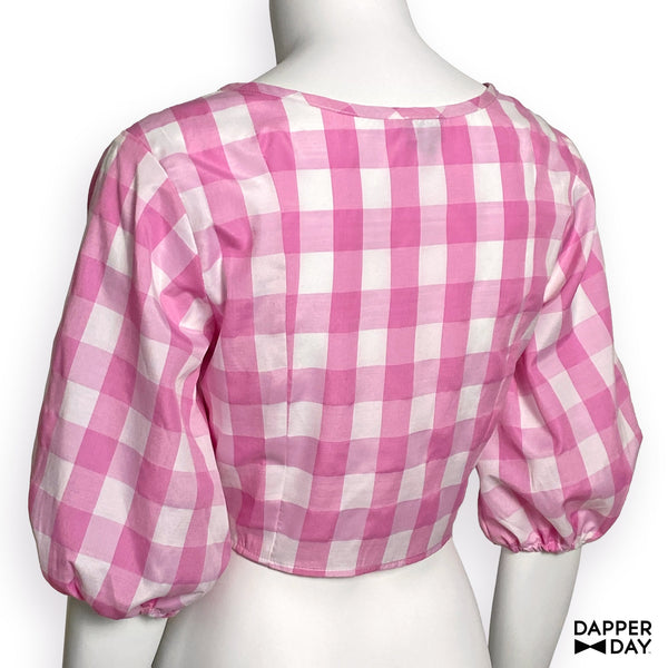 Gingham Meadow Blouse (Pink Lilac)