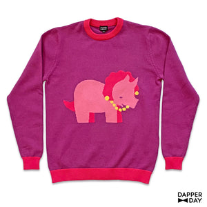 Pink Triceratops Knit