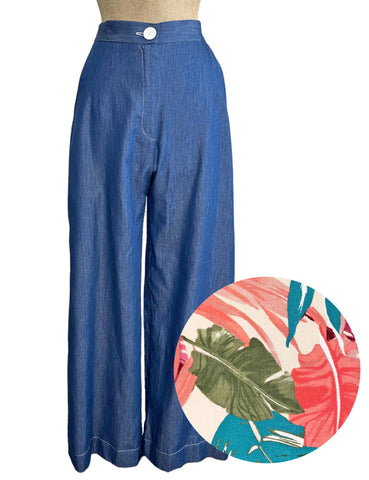 PREORDER - Scout Miami Tropics Linen 1940s Trail Trouser Pant