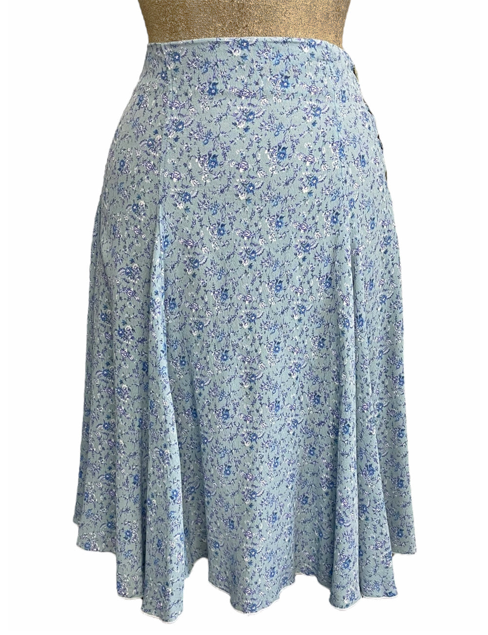 Sweet Blue Floral Venice Beach Swing Dress