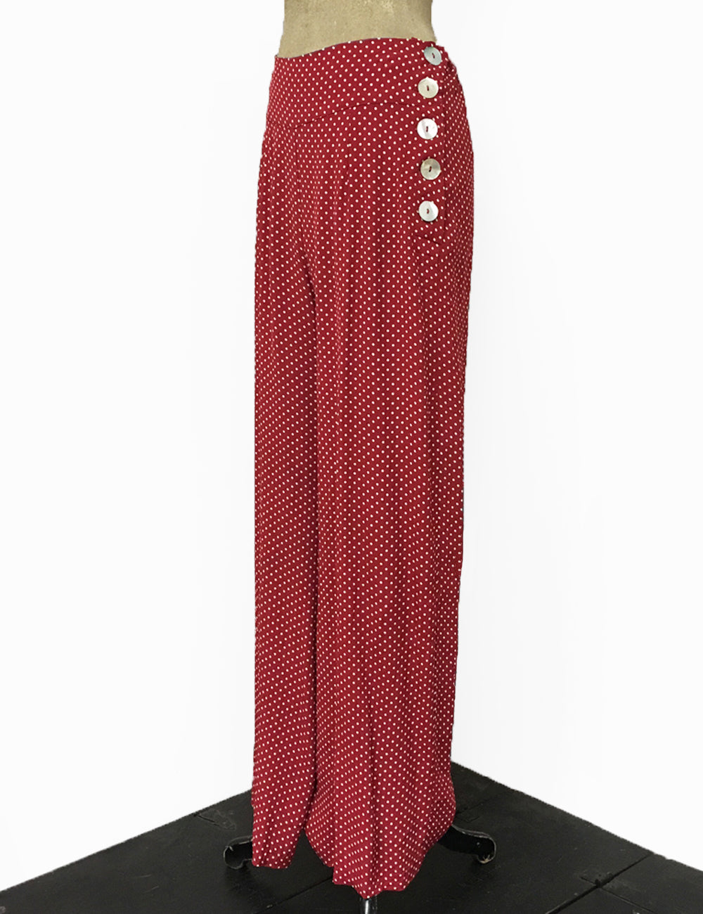 Polka Dot Wide Leg Pants - A Day In The Lalz